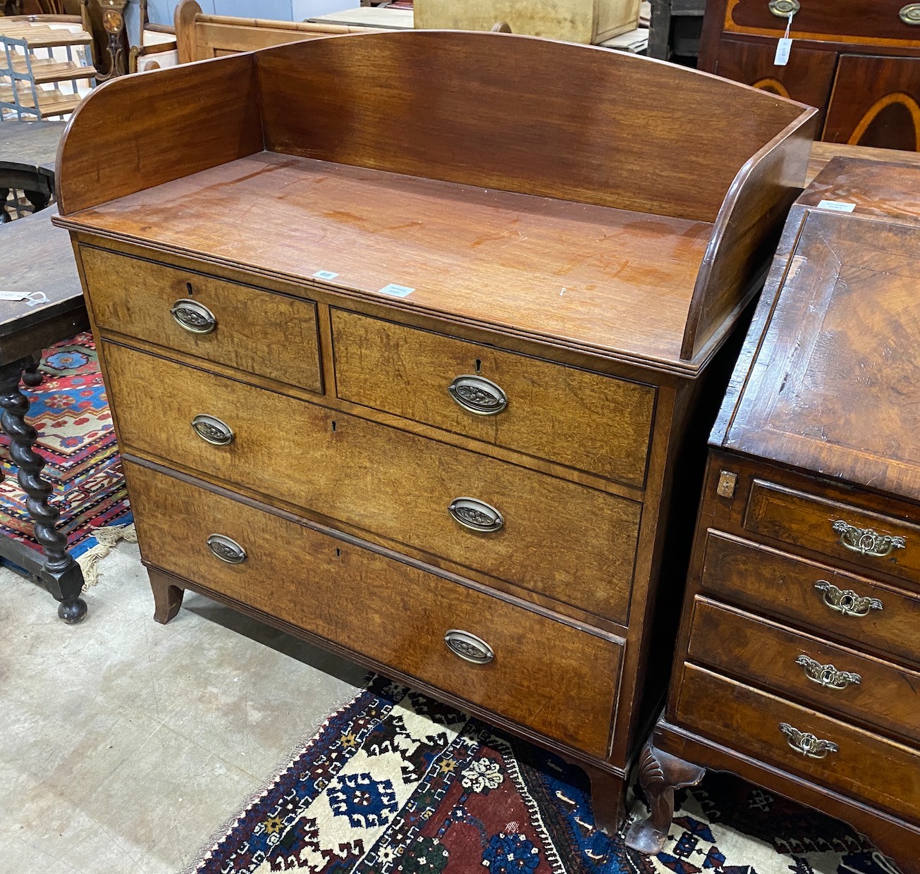 A Regency mahogany wash stand, width 109cm, depth 52cm, height 110cm